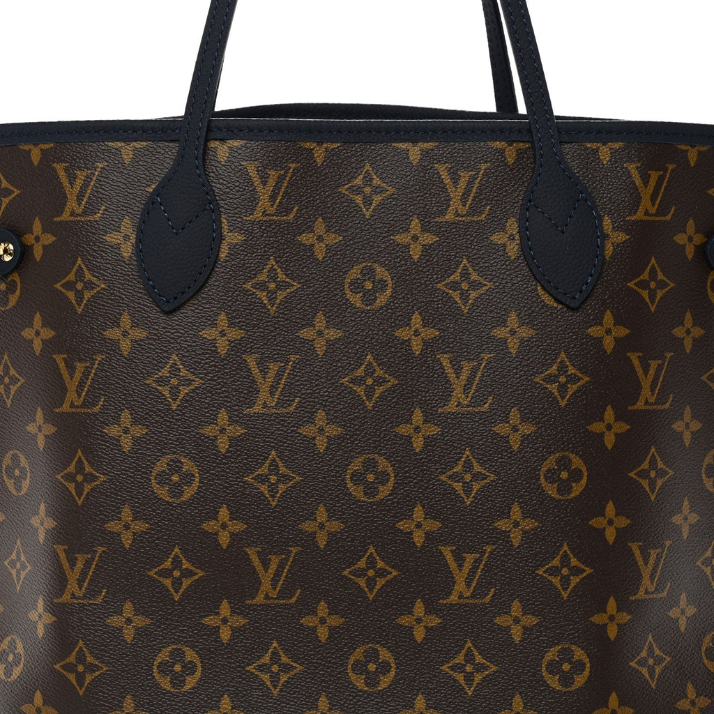 Louis Vuitton Monogram Calfskin Neo Neverfull Inside Out MM Navy