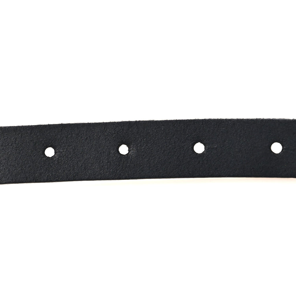 Gucci Calfskin Double G 20mm Slim Belt 75/30 Black