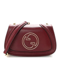 Gucci Calfskin Blondie Small Shoulder Bag Dark Red