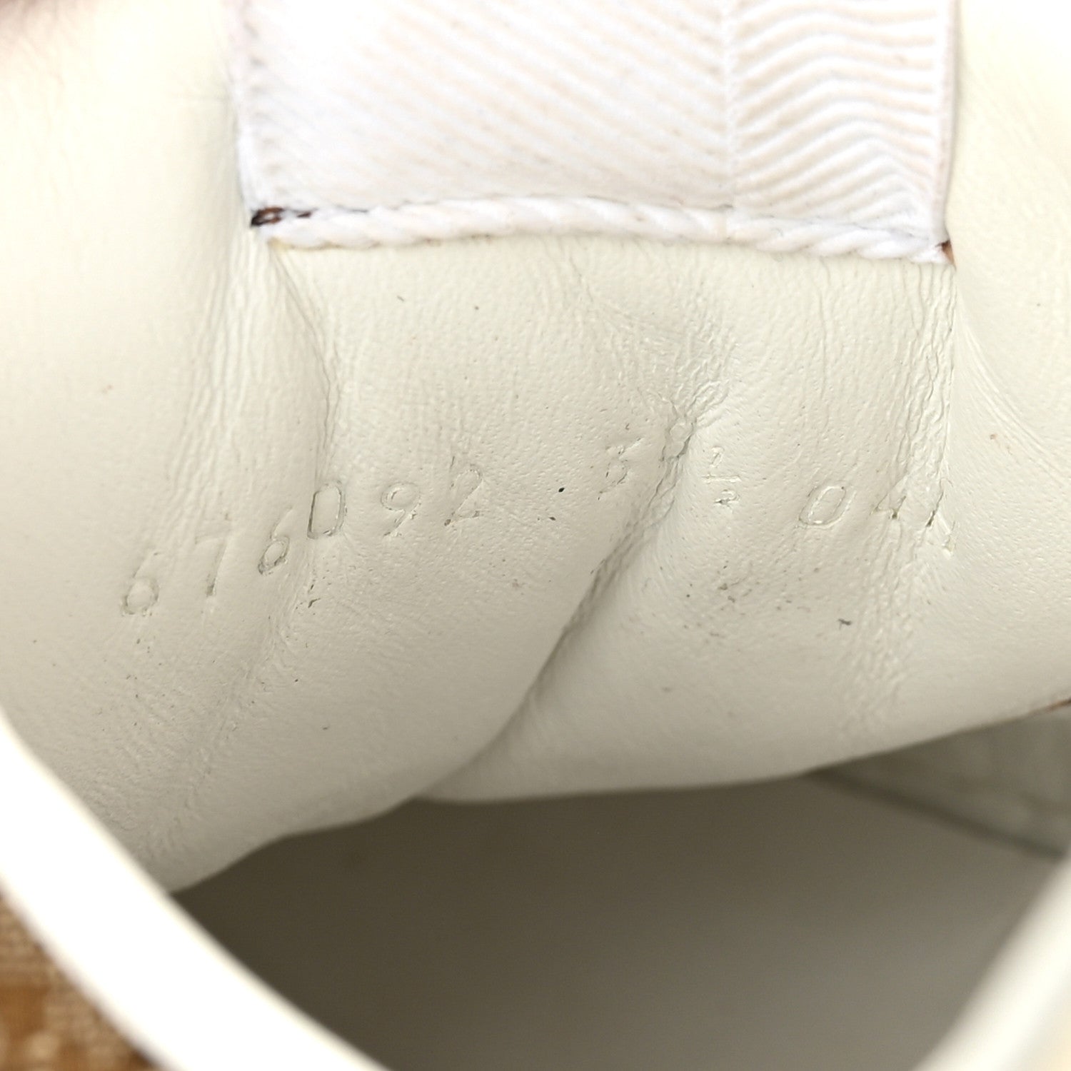 Gucci Calfskin GG Monogram Womens Platform 55mm Sneakers 38.5 Hezelnut Beige Ebony Mystic White
