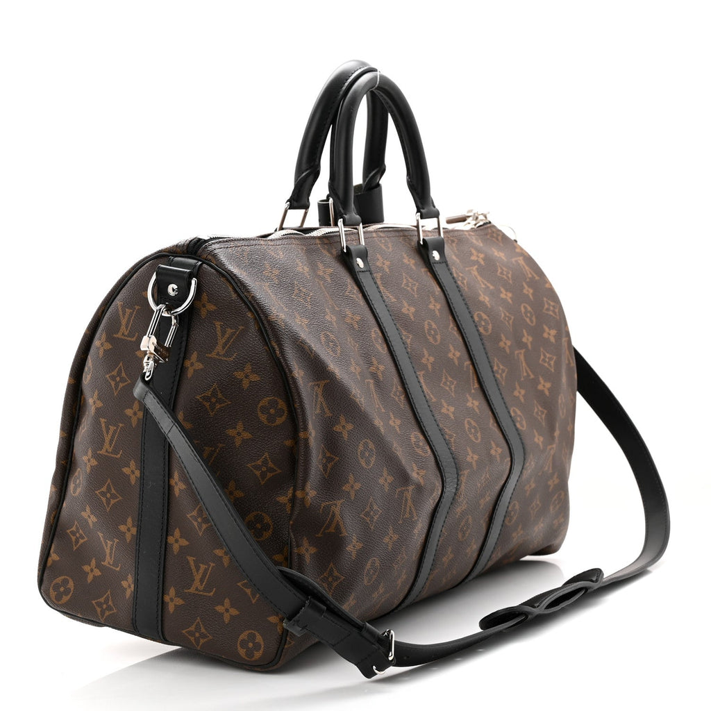 Louis Vuitton Monogram Macassar Keepall Bandouliere 45