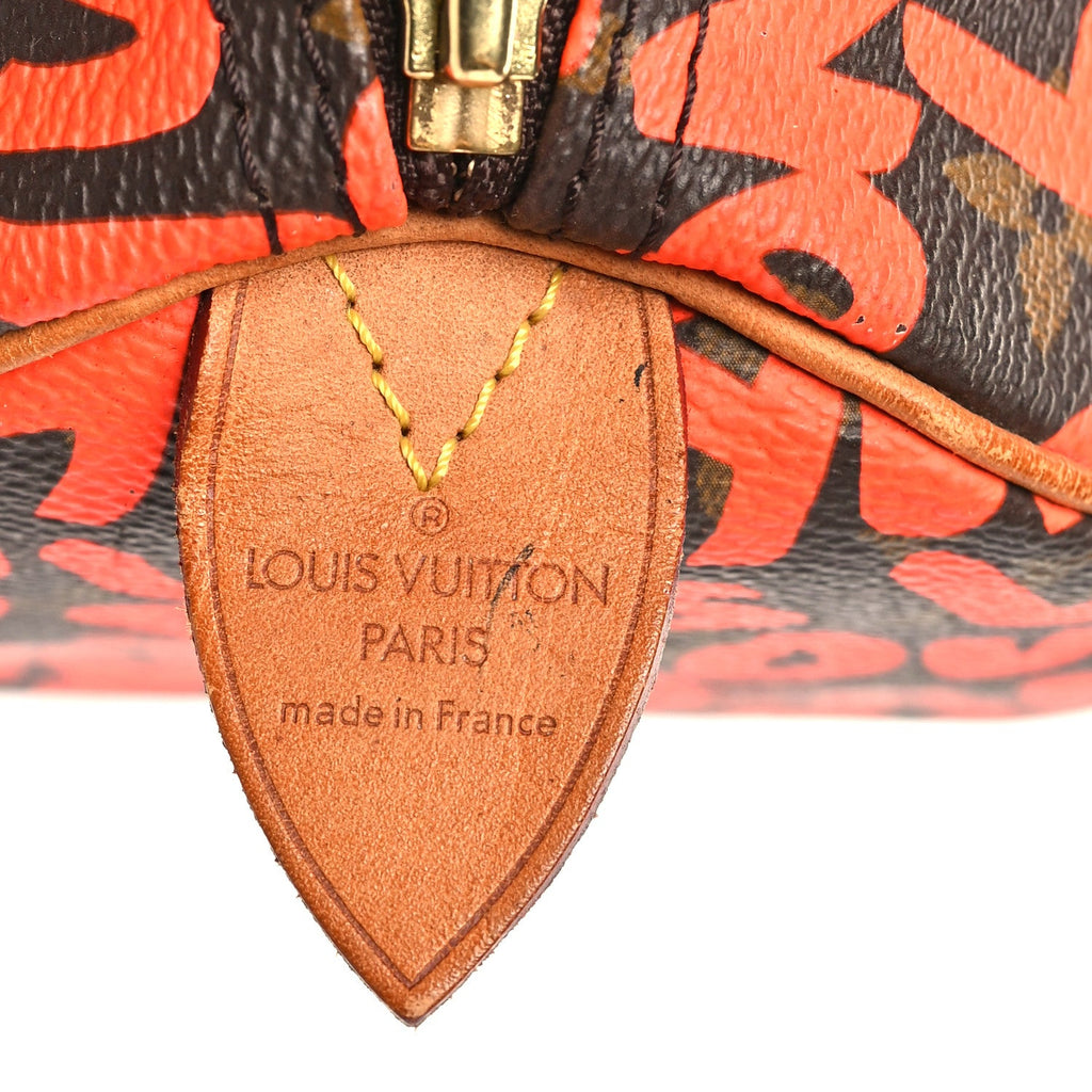 Louis Vuitton Monogram Graffiti Speedy 30 Orange