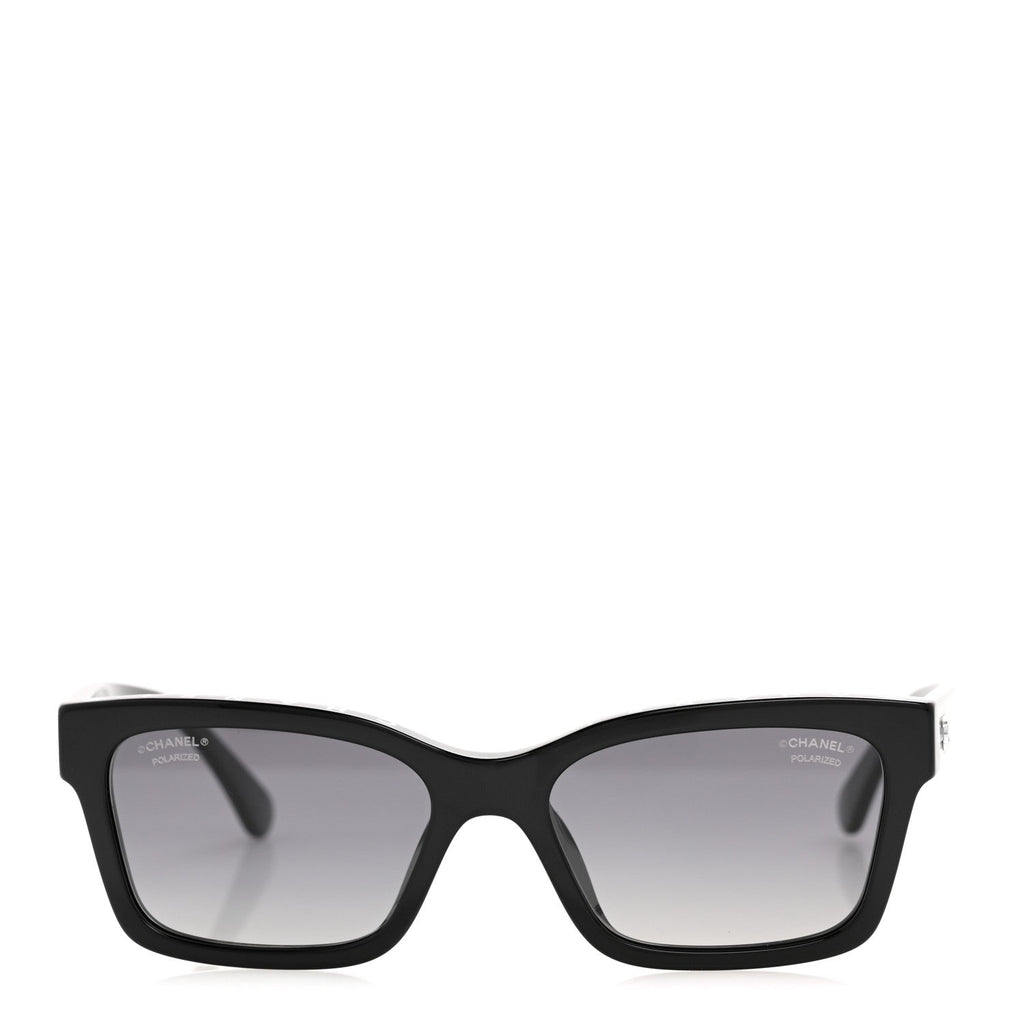 Acetate Polarized Square Sunglasses 5417-A Black