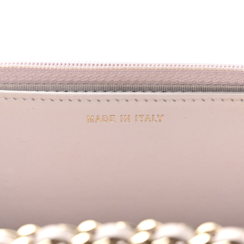 Chanel Lambskin Quilted Trendy CC Wallet On Chain WOC Lilac