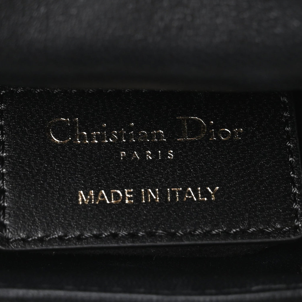 Christian Dior Lambskin Cannage Micro Lady Dior Black