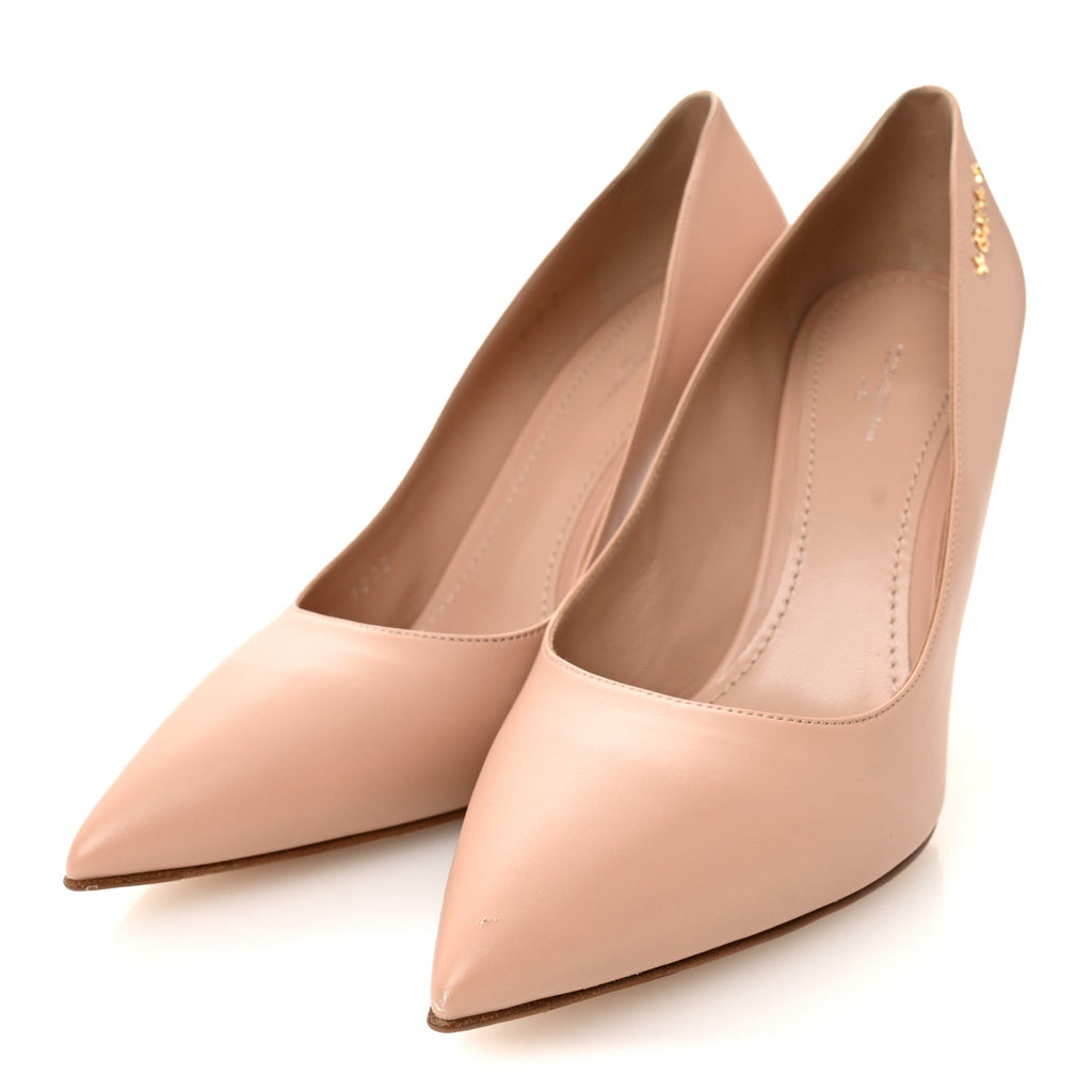 Louis Vuitton Calfskin Signature Pumps 40 Nude Pink