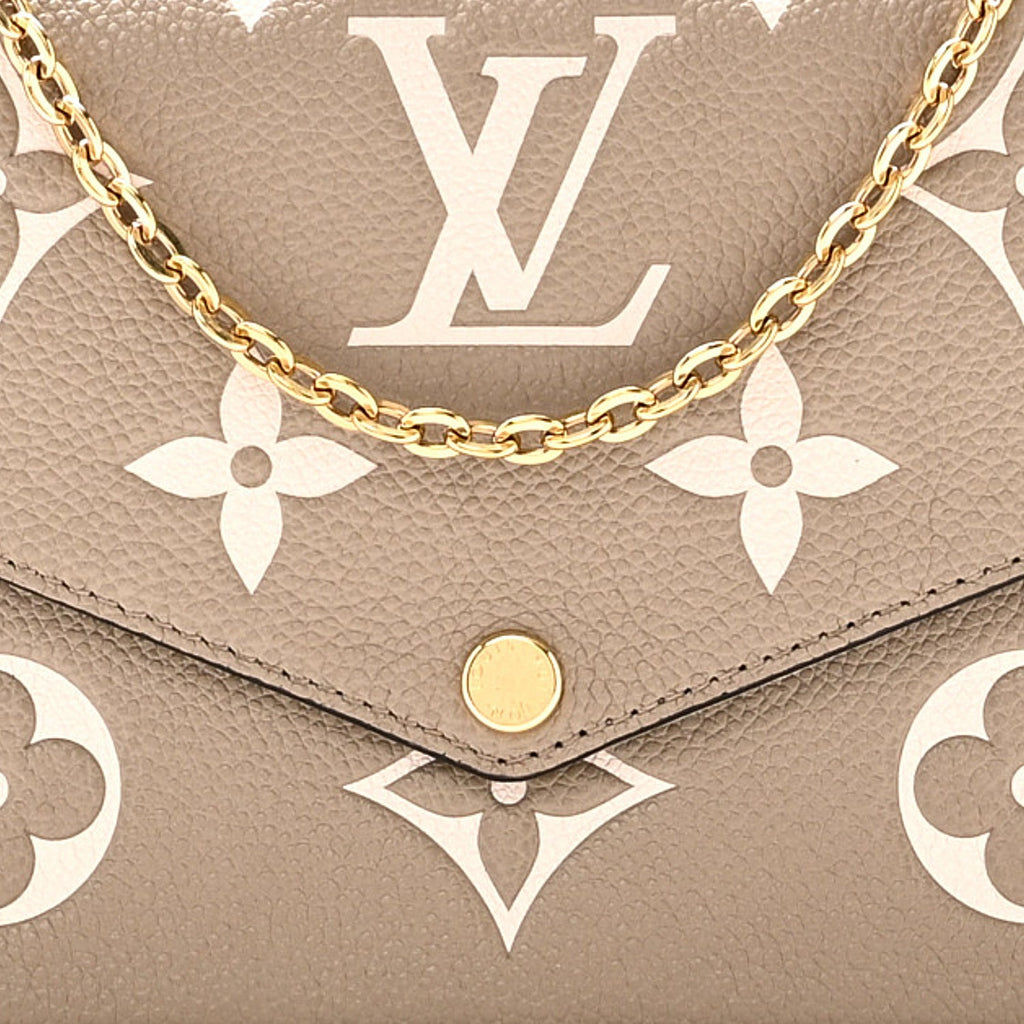 Louis Vuitton Empreinte Monogram Giant Felicie Pochette Tourterelle Creme