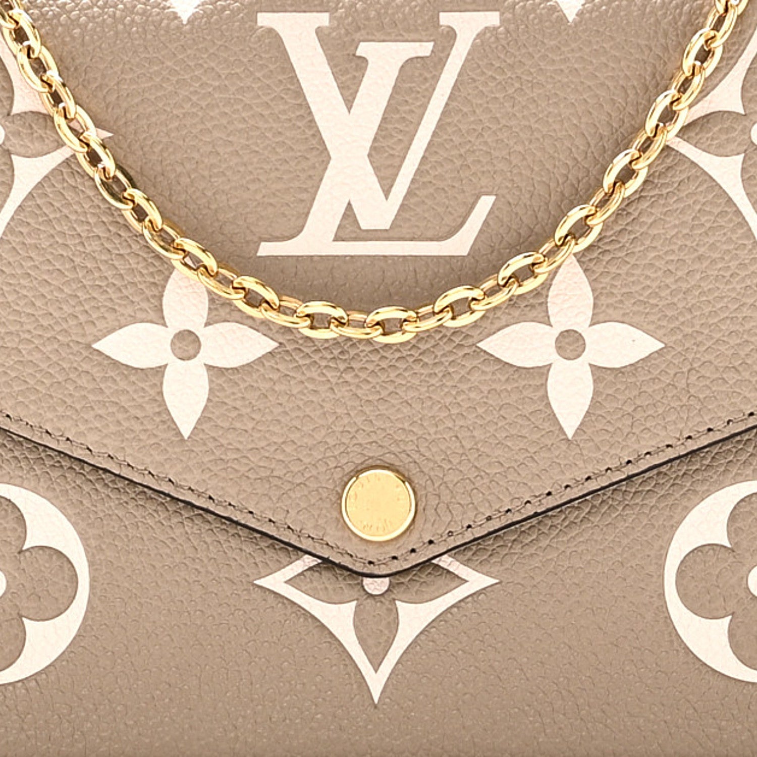 Louis Vuitton Empreinte Monogram Giant Felicie Pochette Tourterelle Creme