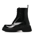 Gucci Spice Lux Nappa Web Combat Boots 36 Black