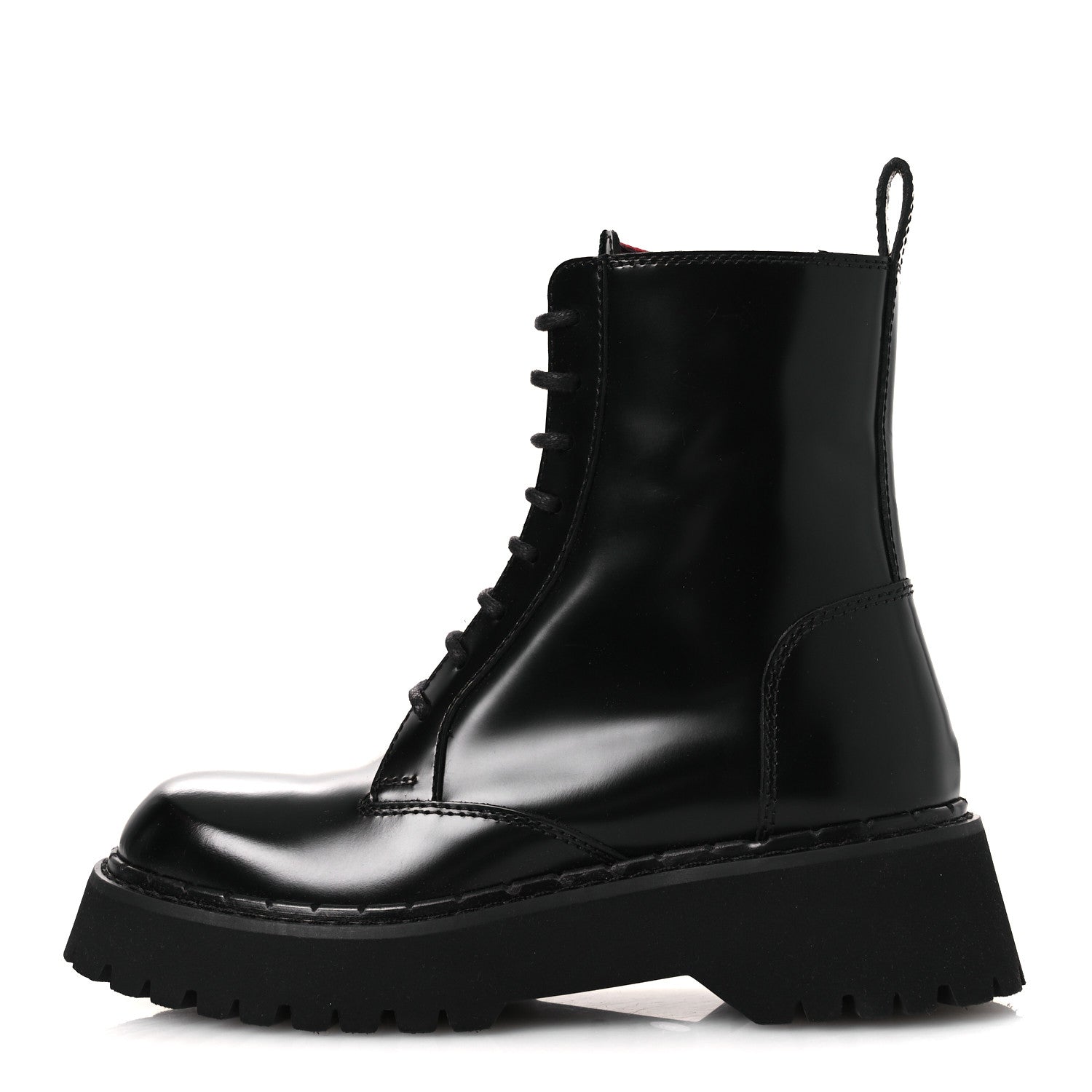 Gucci Spice Lux Nappa Web Combat Boots 36 Black