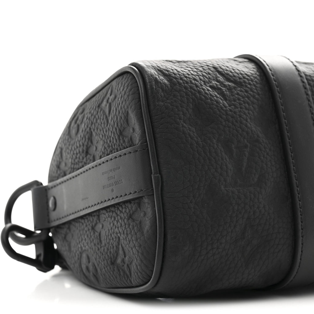 Louis Vuitton Monogram Taurillon Keepall Bandouliere 25 Black