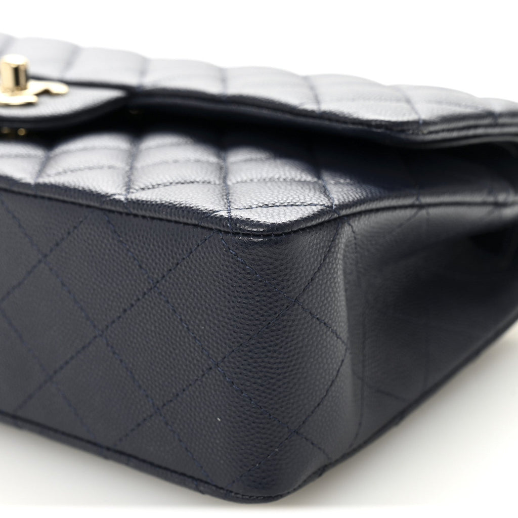 Chanel Caviar Quilted Medium Double Flap Navy