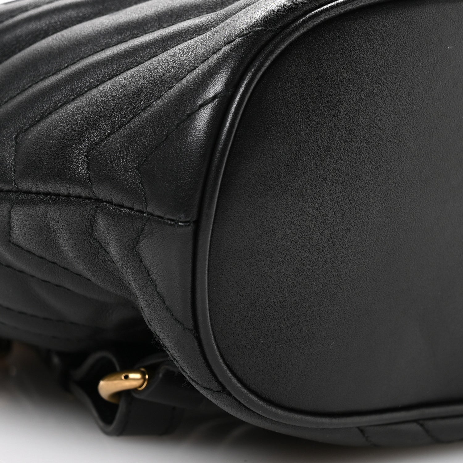 Gucci Calfskin Matelasse GG Marmont Flap Backpack Black