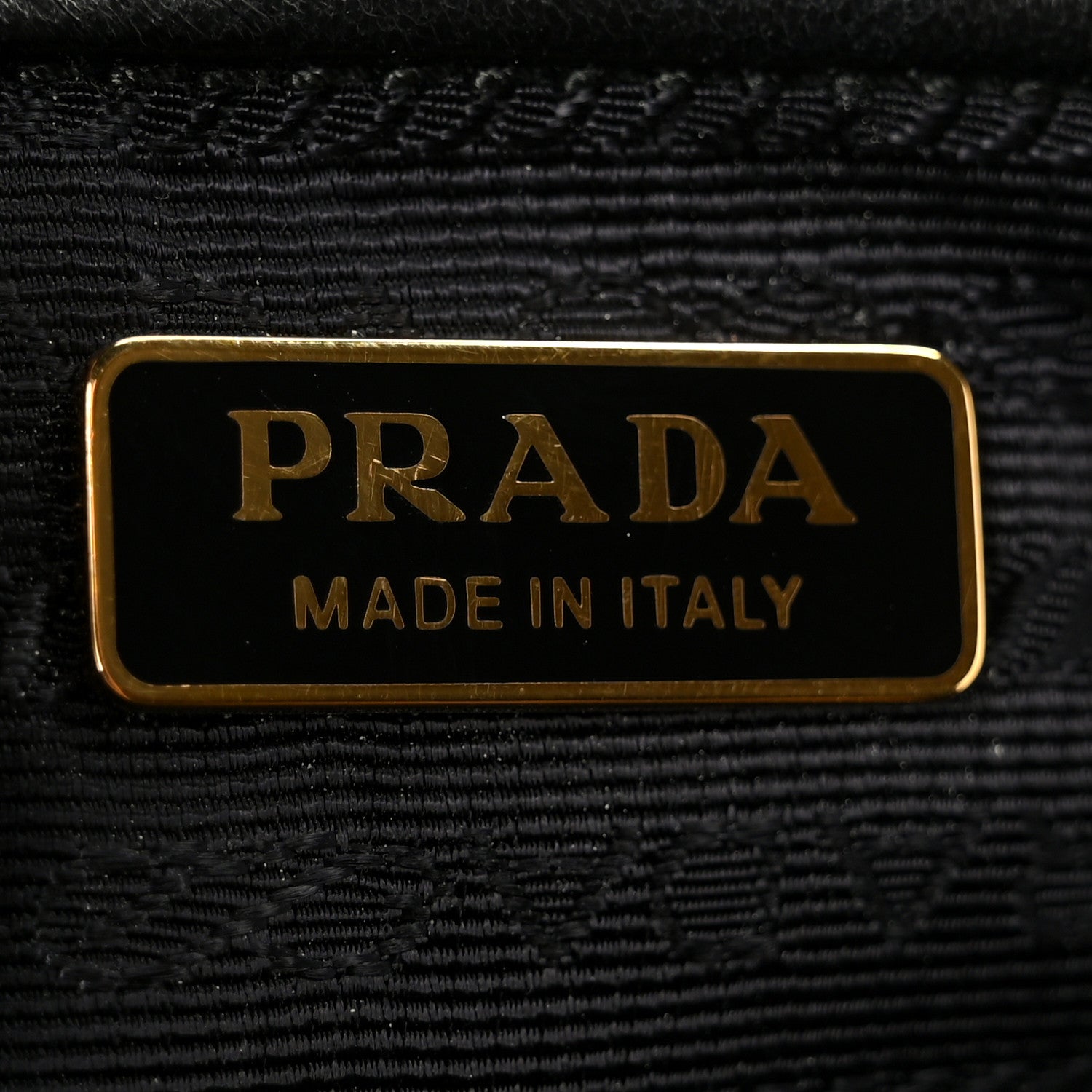 Prada Velluto Zip Top Chain Shoulder Bag Black