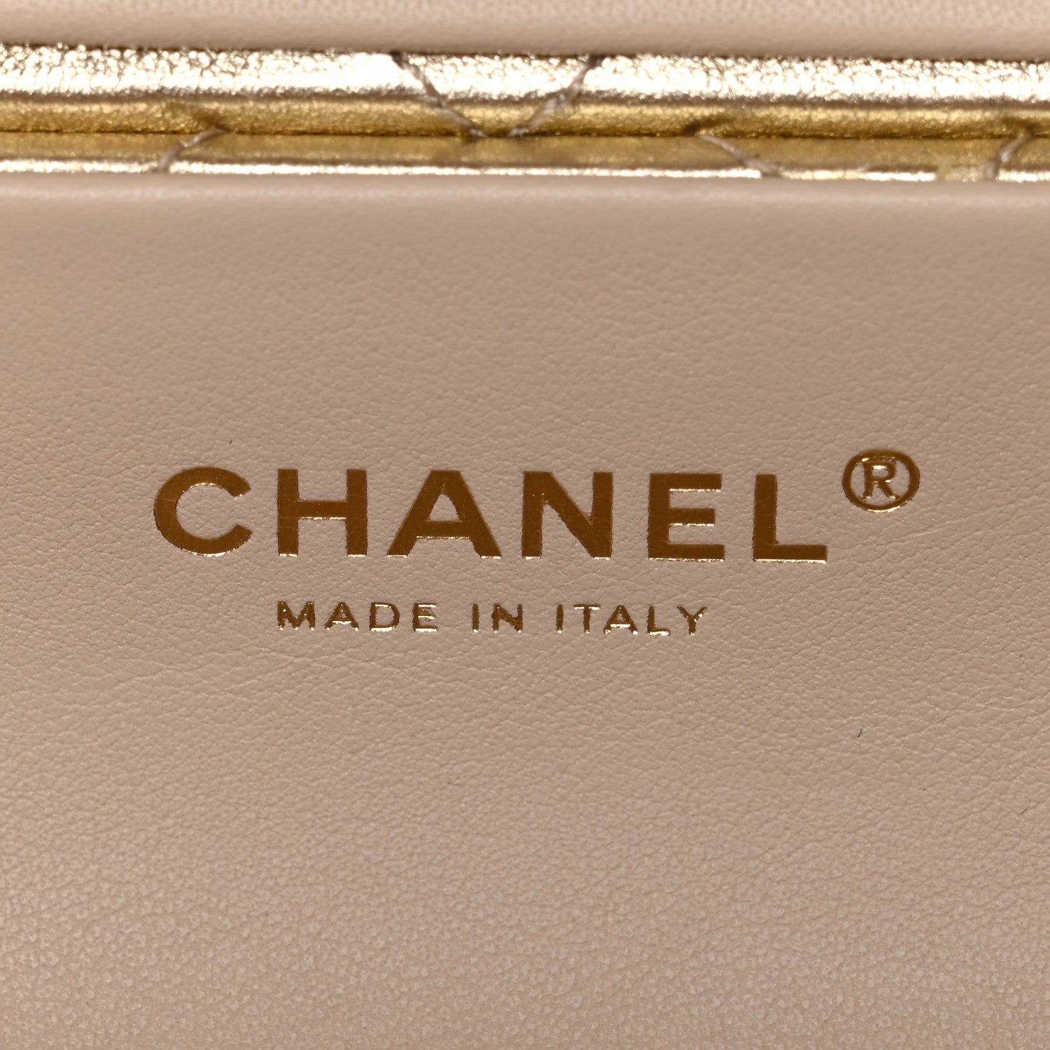 Chanel Metallic Lambskin Quilted Barrel Crossbody Bag Gold