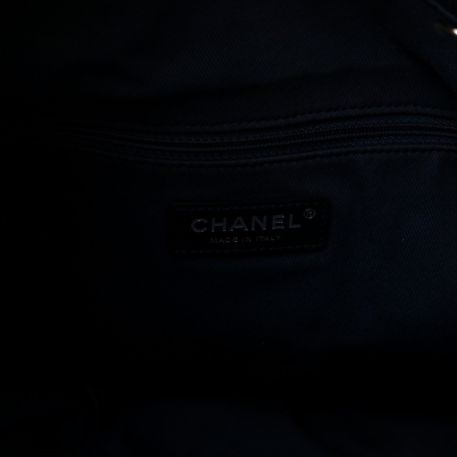 Chanel Canvas Small Double Face Tote Navy