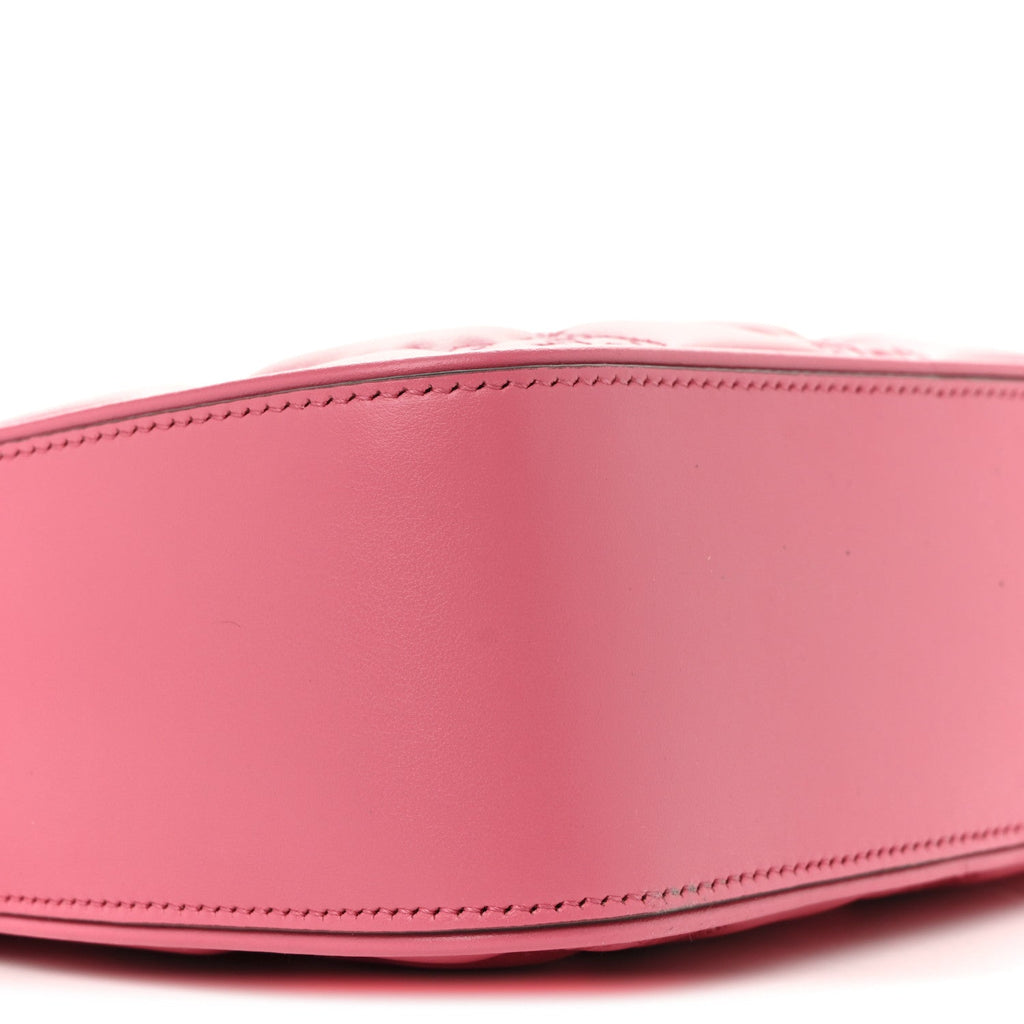 Gucci Calfskin GG Matelasse Small Shoulder Bag Rhodamine Pink Natural
