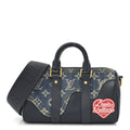 Louis Vuitton X NIGO Taurillon Monogram Denim Drip Keepall XS Blue