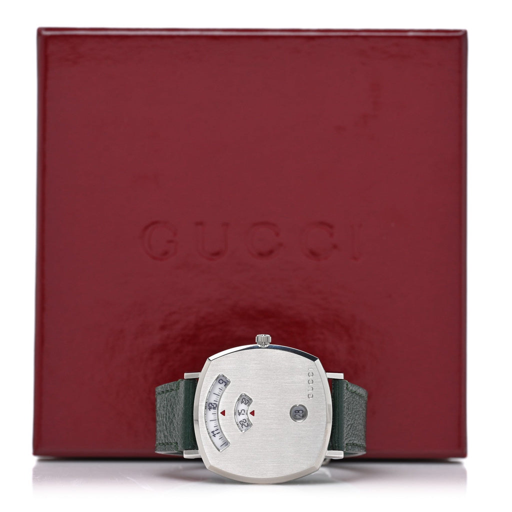 Gucci Stainless Steel Calfskin 35mm Grip Quartz Watch Green