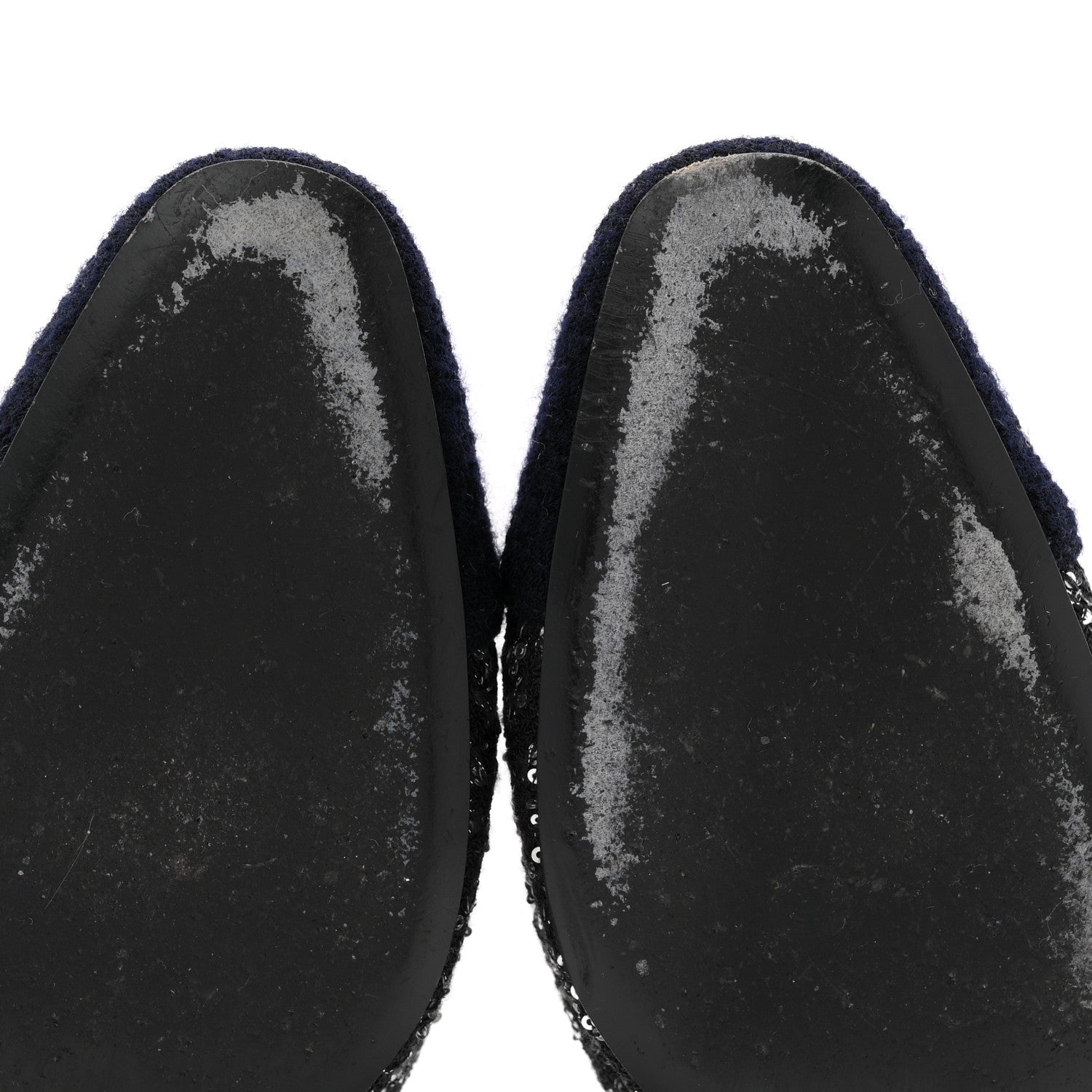 Chanel Tweed Sequin Cap Toe CC Slingback Pumps 38 Black White Silver