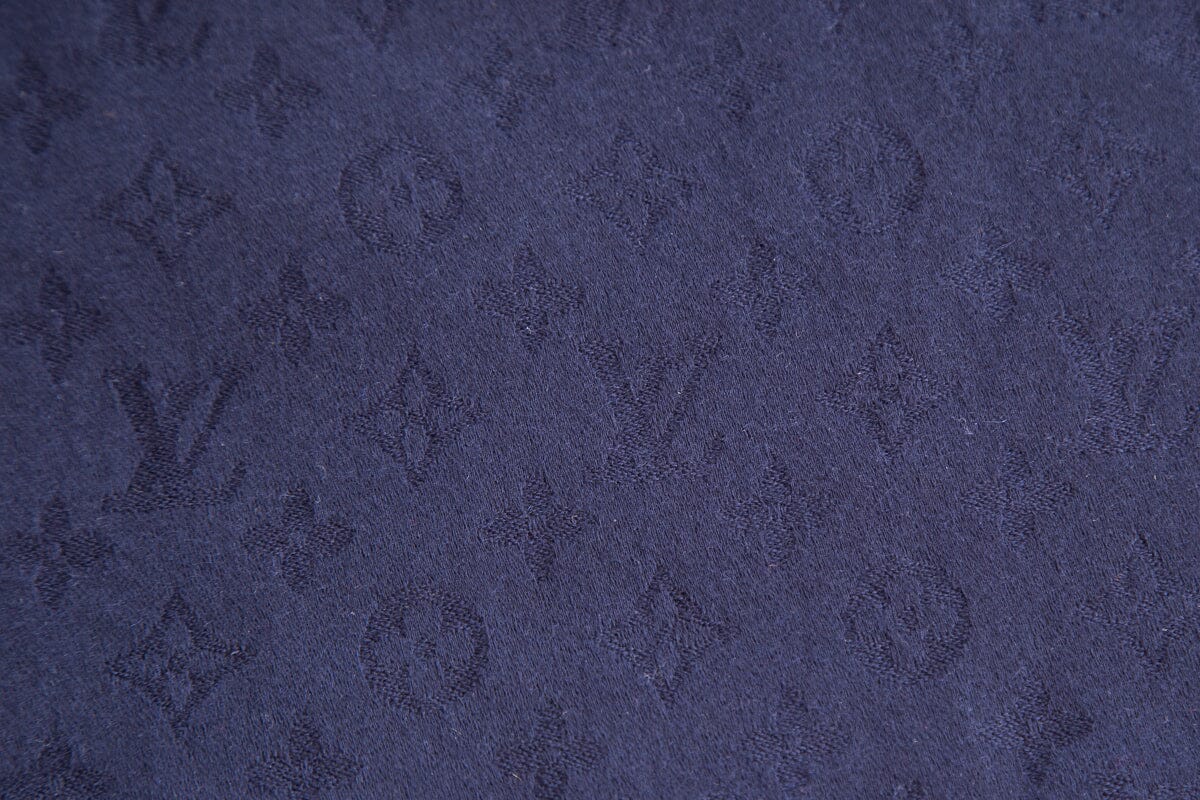 Louis Vuitton Navy Logo Cashmere Chale Scarf