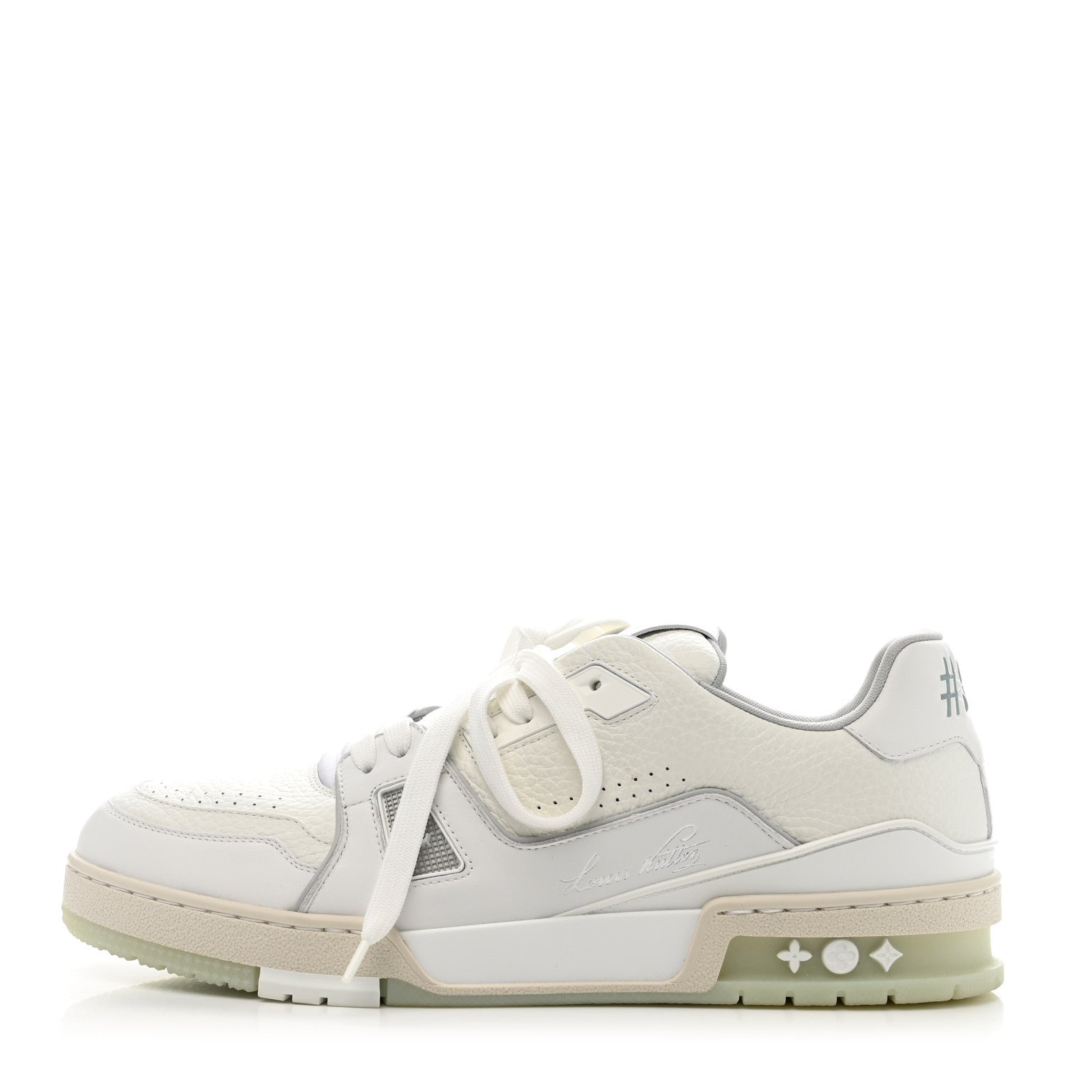 Louis Vuitton Calfskin Mens LV Trainer Sneakers 9 White
