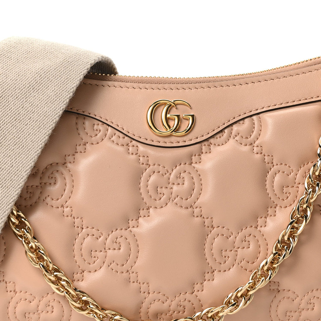 Gucci Calfskin GG Matelasse Chain Handbag Porcelain Rose