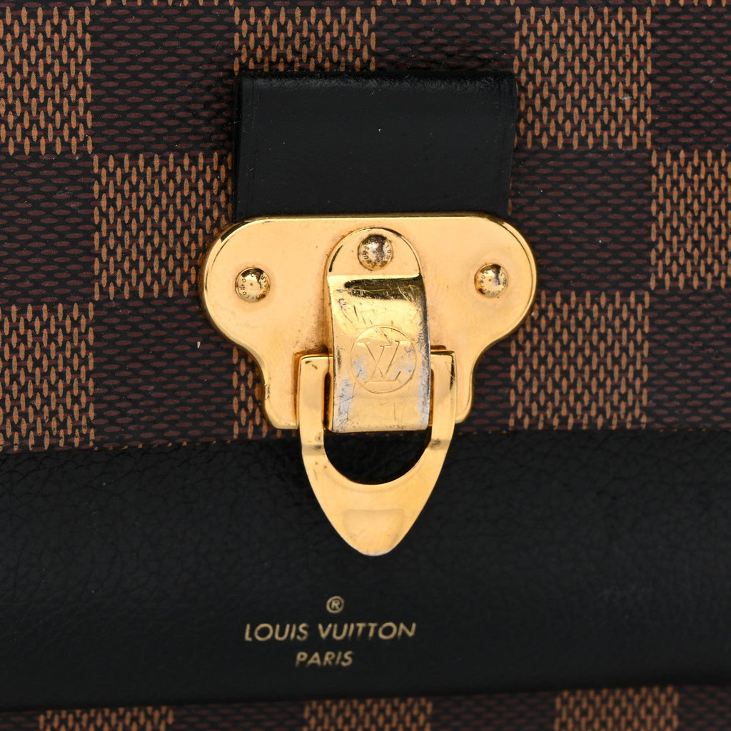 Louis Vuitton Damier Ebene Vavin Chain Wallet Black