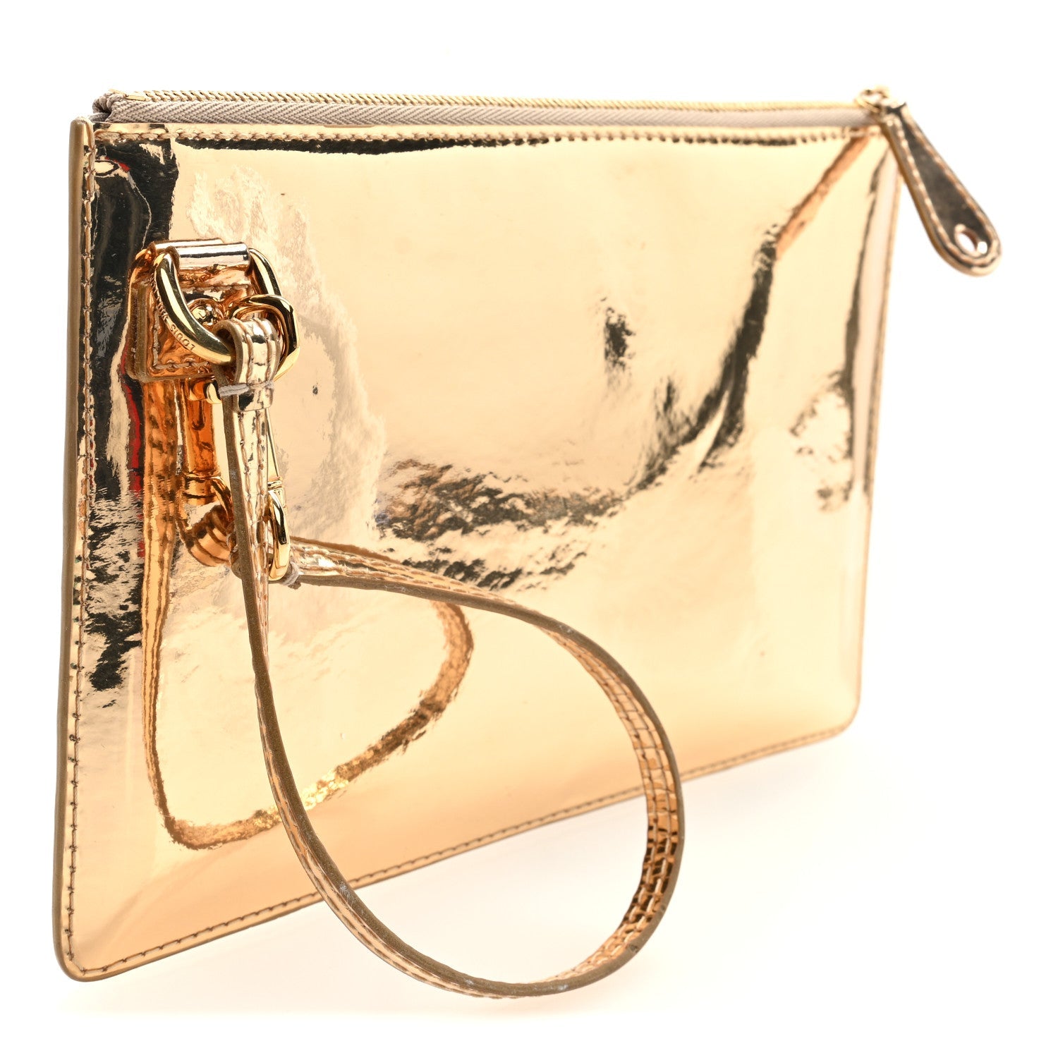Louis Vuitton Monogram Miroir Inventeur Pochette Plat Dore Gold