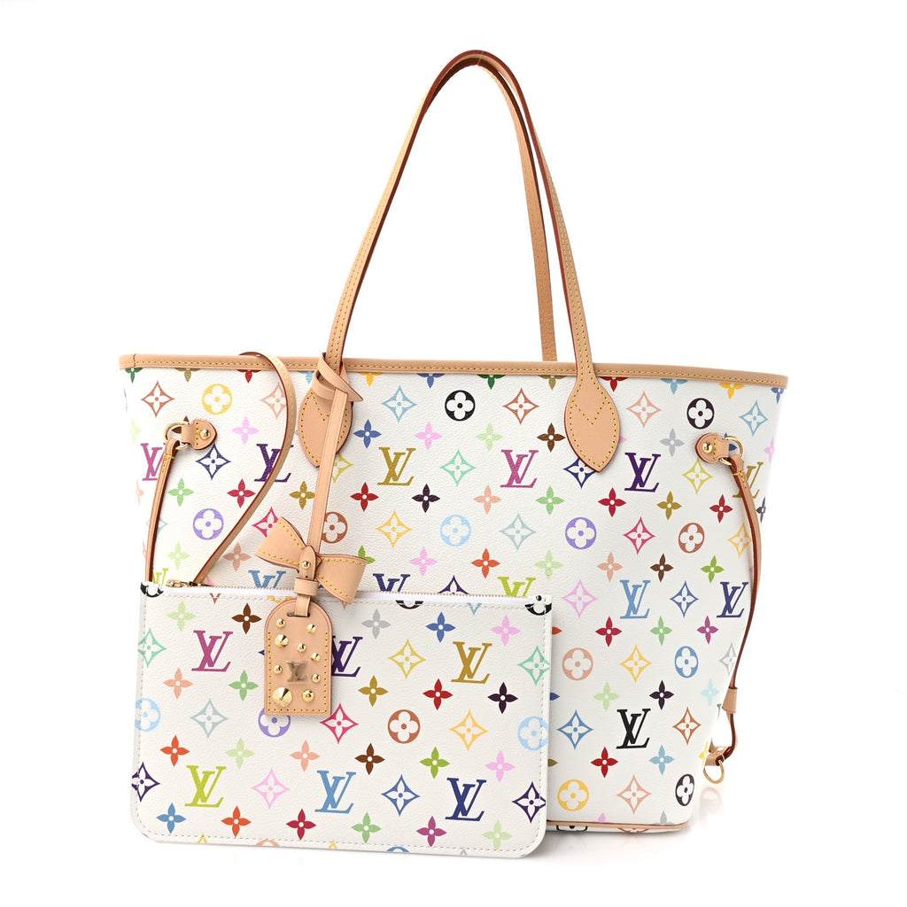 Louis Vuitton LV X TM Monogram Multicolor Neverfull MM White