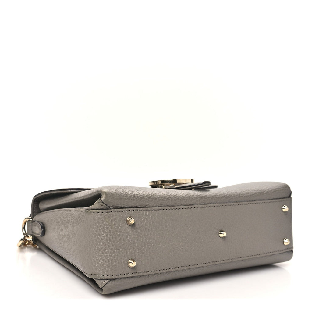 Gucci Dollar Calfskin Interlocking G Top Handle Shoulder Bag Loess