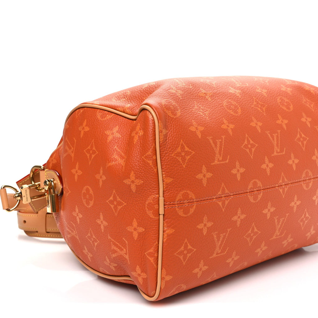Louis Vuitton Calfskin Monogram Speedy P9 Bandouliere 30 Ocre