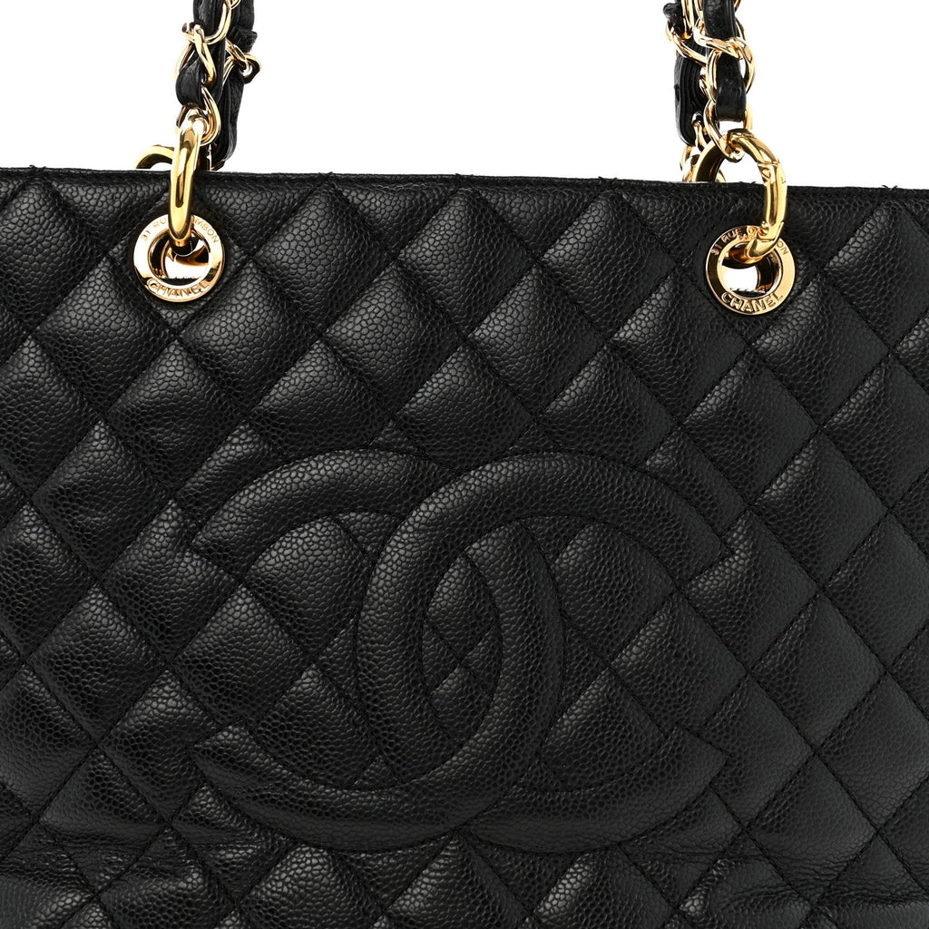 Chanel Caviar Quilted Grand Shopping Tote GST Black