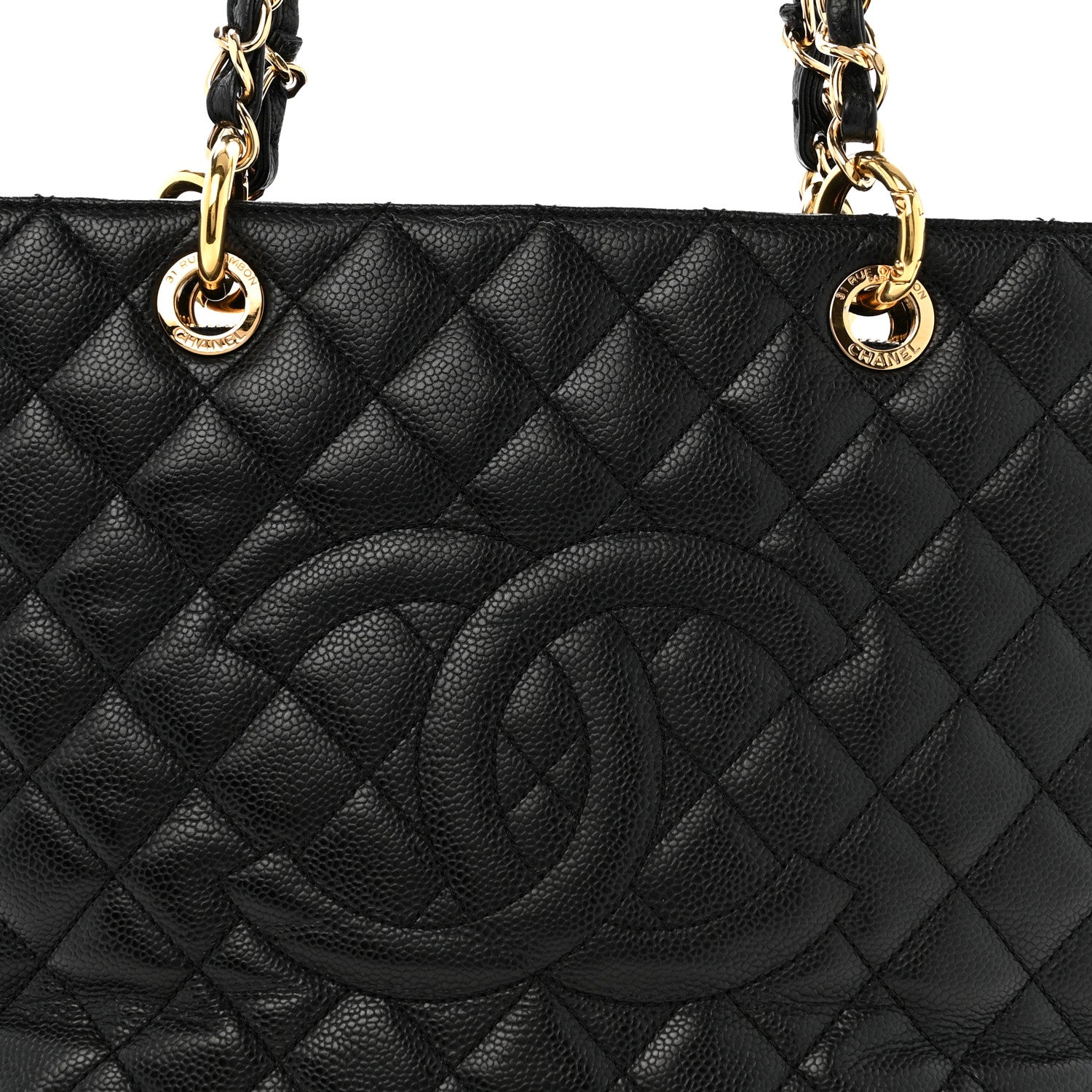 Chanel Caviar Quilted Grand Shopping Tote GST Black