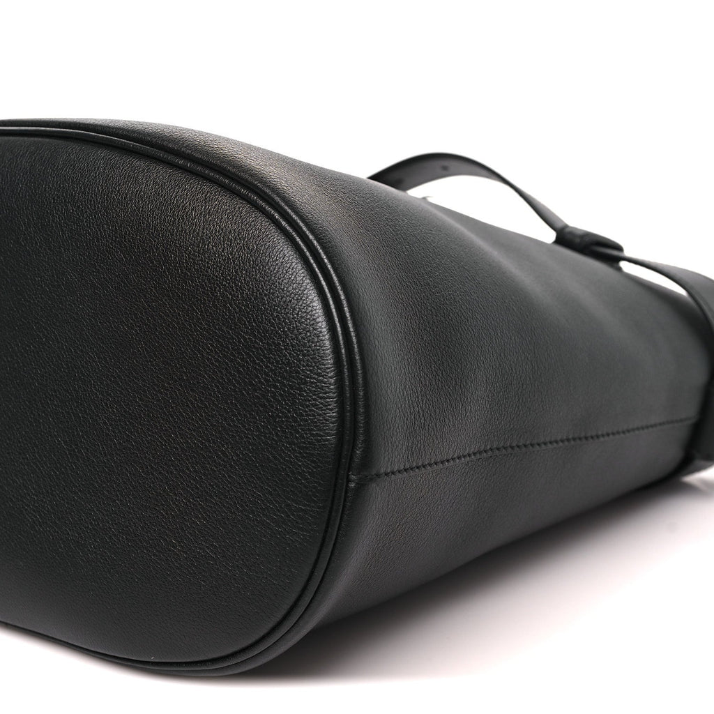 Prada Soft Grained Vitello Daino Secchiello Bucket Bag Black