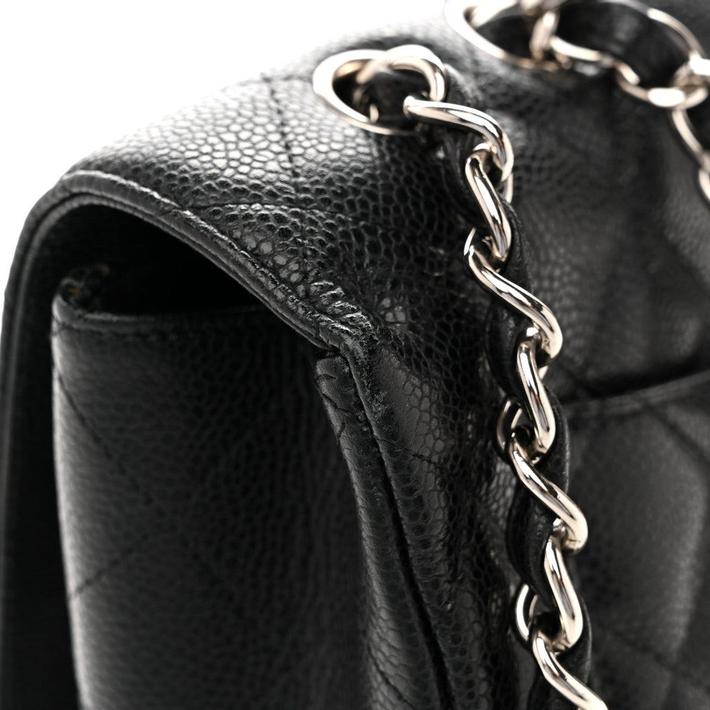Chanel Caviar Quilted Jumbo Single Flap Black