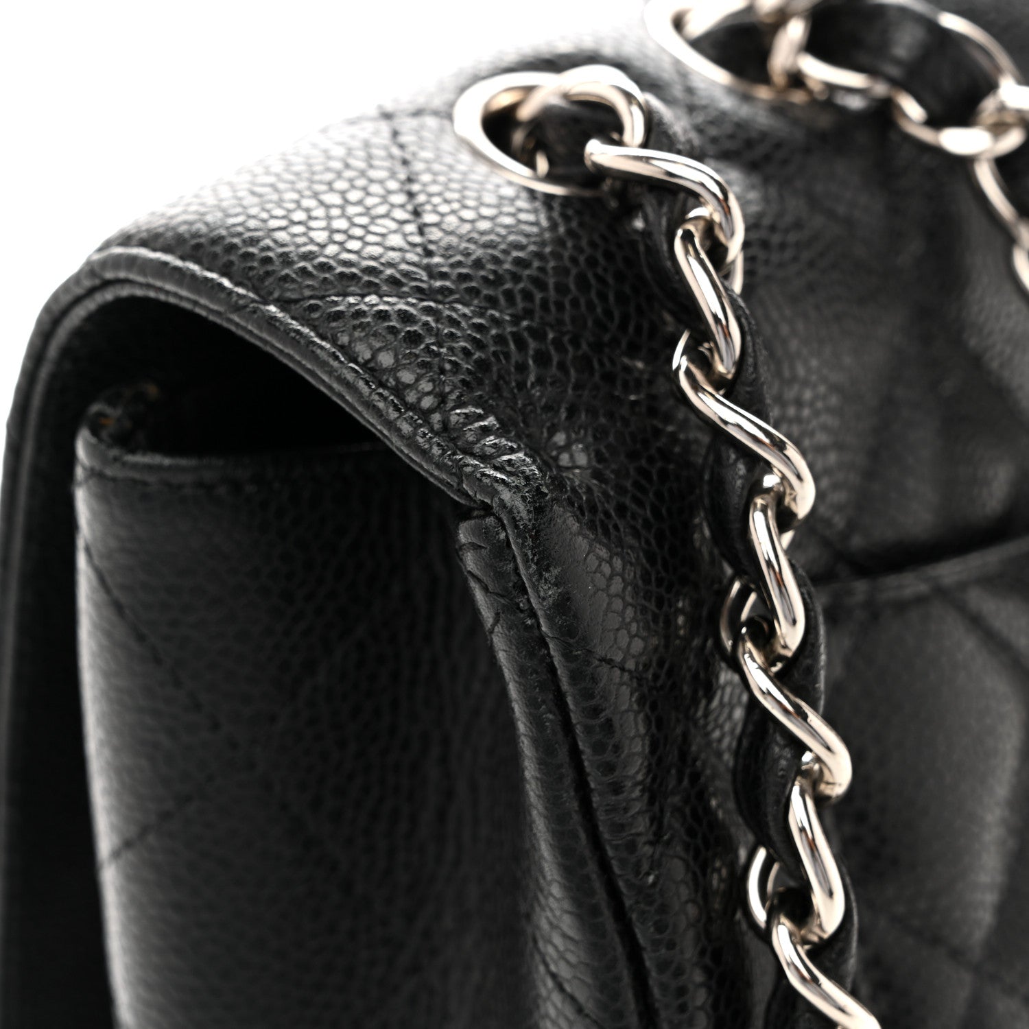 Chanel Caviar Quilted Jumbo Single Flap Black