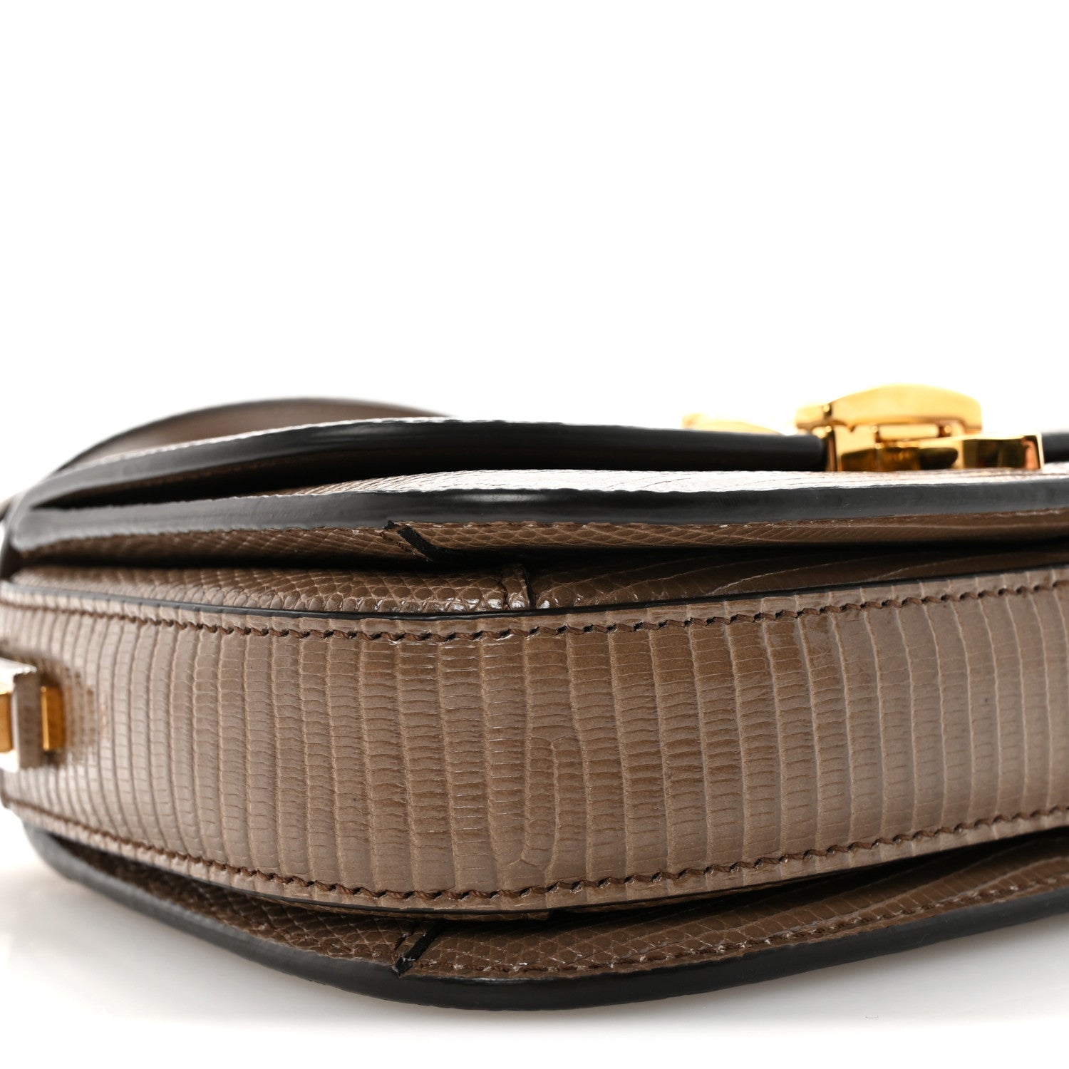 Gucci Lizard Mini Sylvie 1969 Messenger Bag Taupe