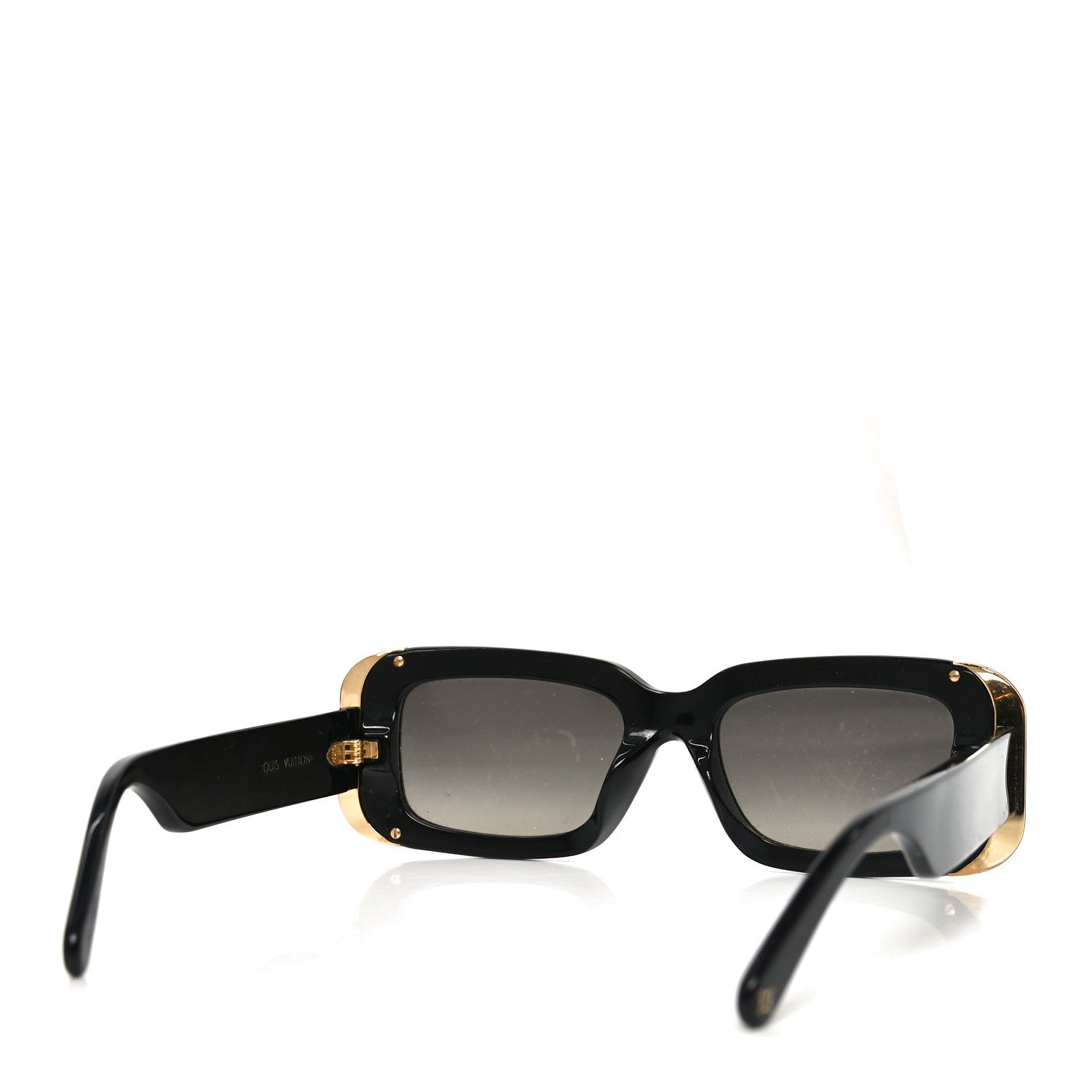 Louis Vuitton Acetate LV Moon Rectangle Sunglasses Z1653E Black