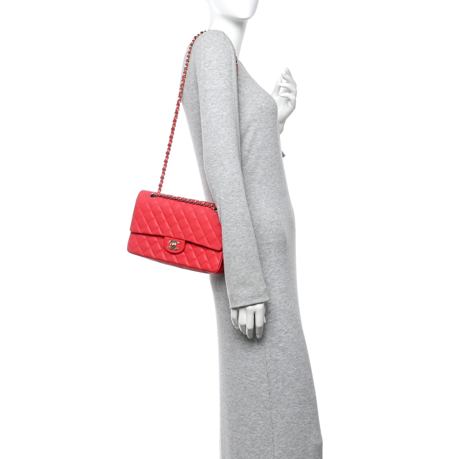 Chanel Caviar Quilted Medium Double Flap Red