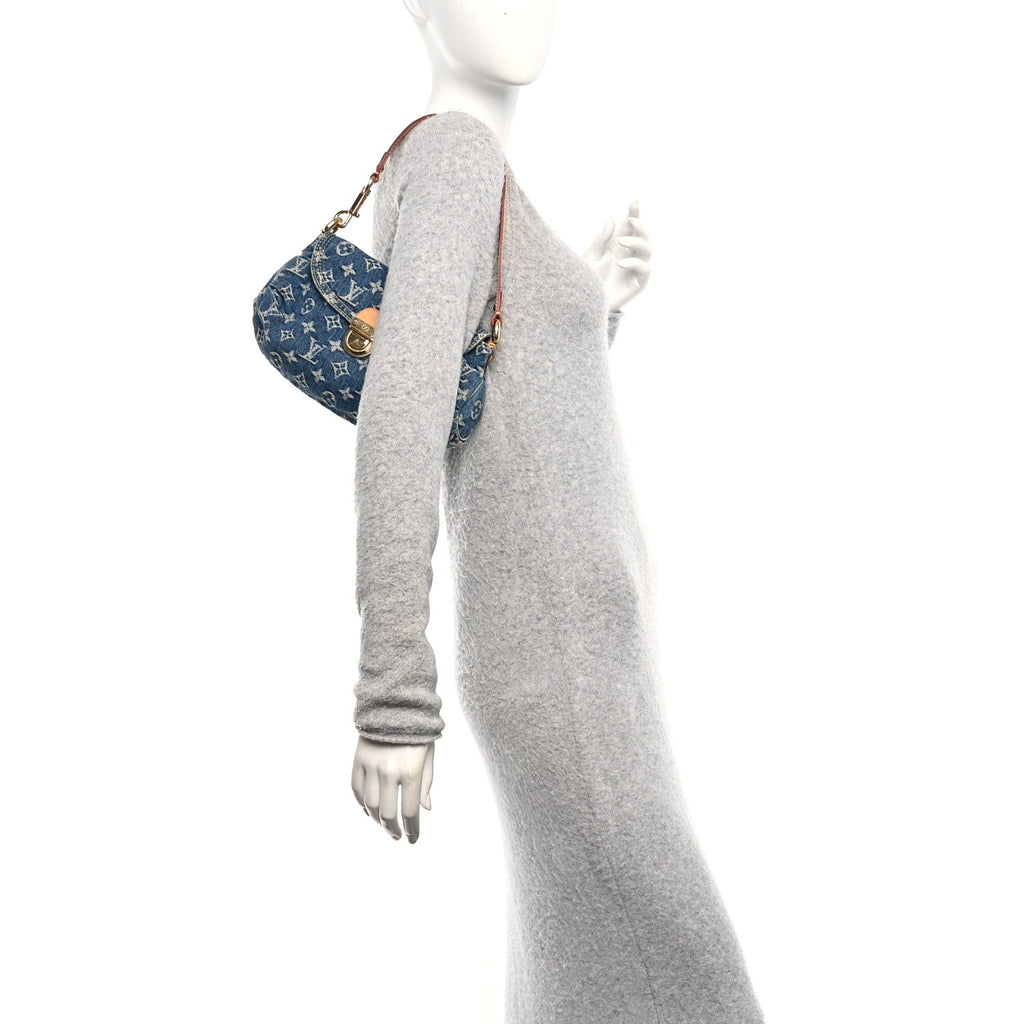 Louis Vuitton Monogram Denim Mini Pleaty Blue