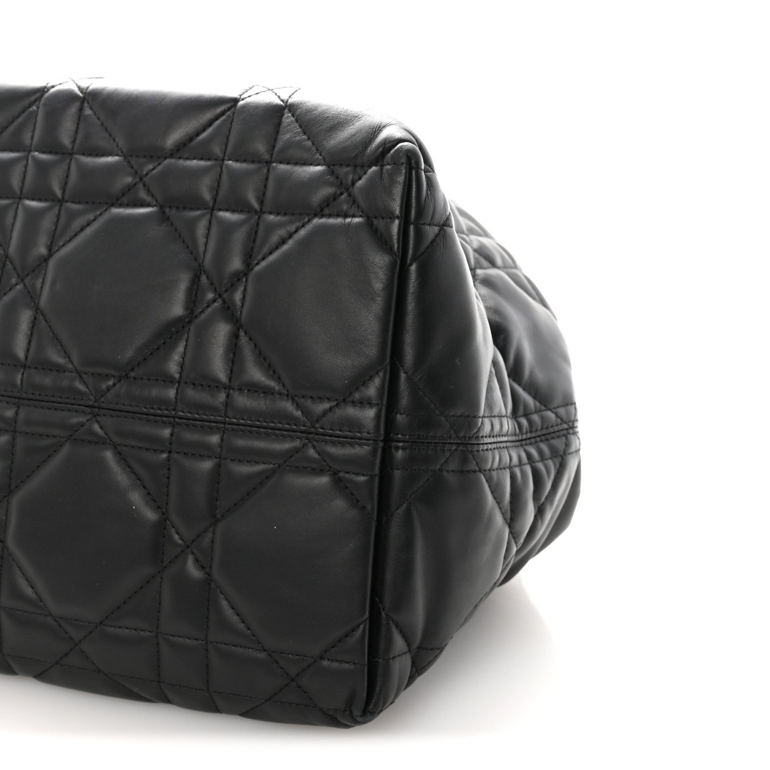Christian Dior Calfskin Macrocannage Large Toujours Black