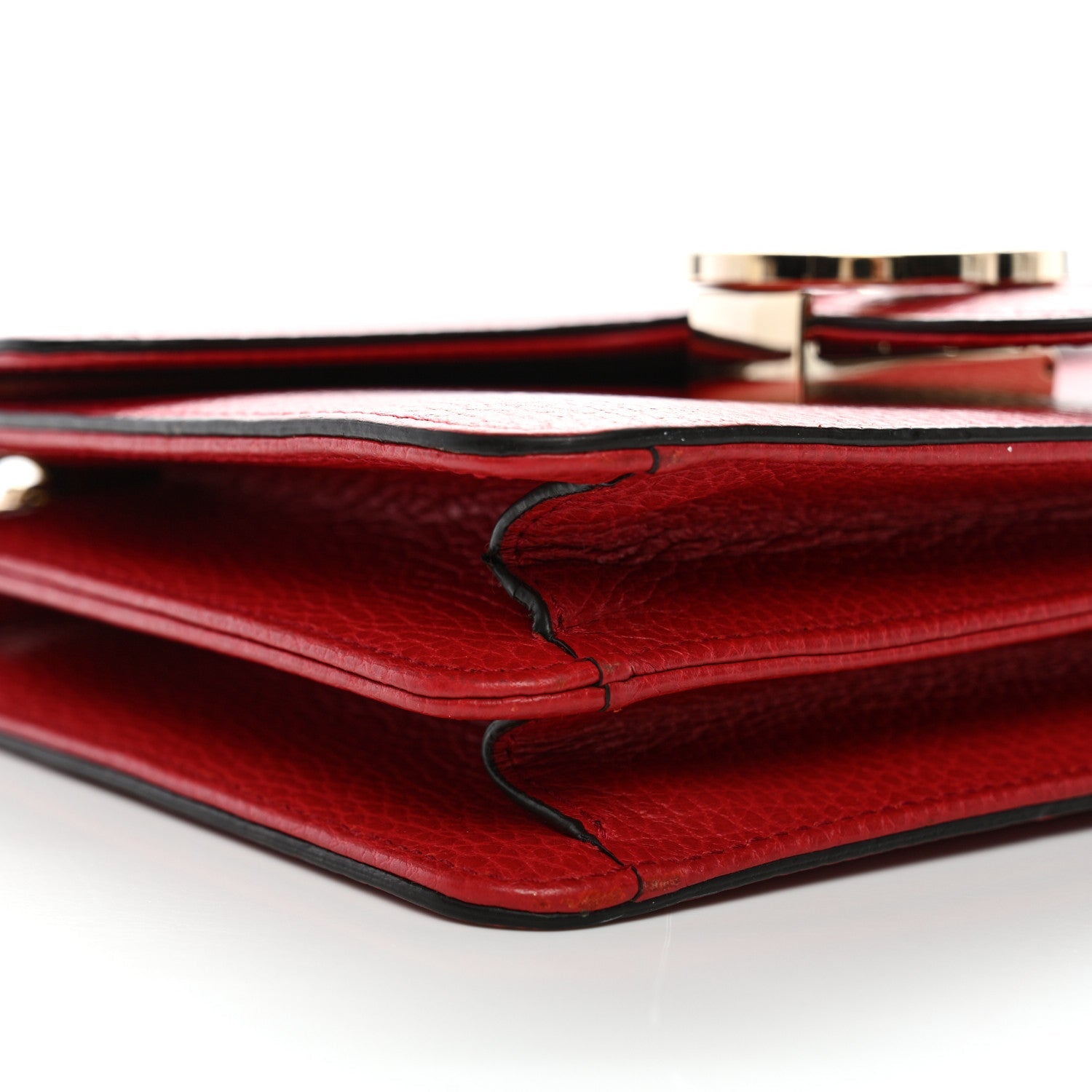 Gucci Dollar Calfskin Small Interlocking G Shoulder Bag Red