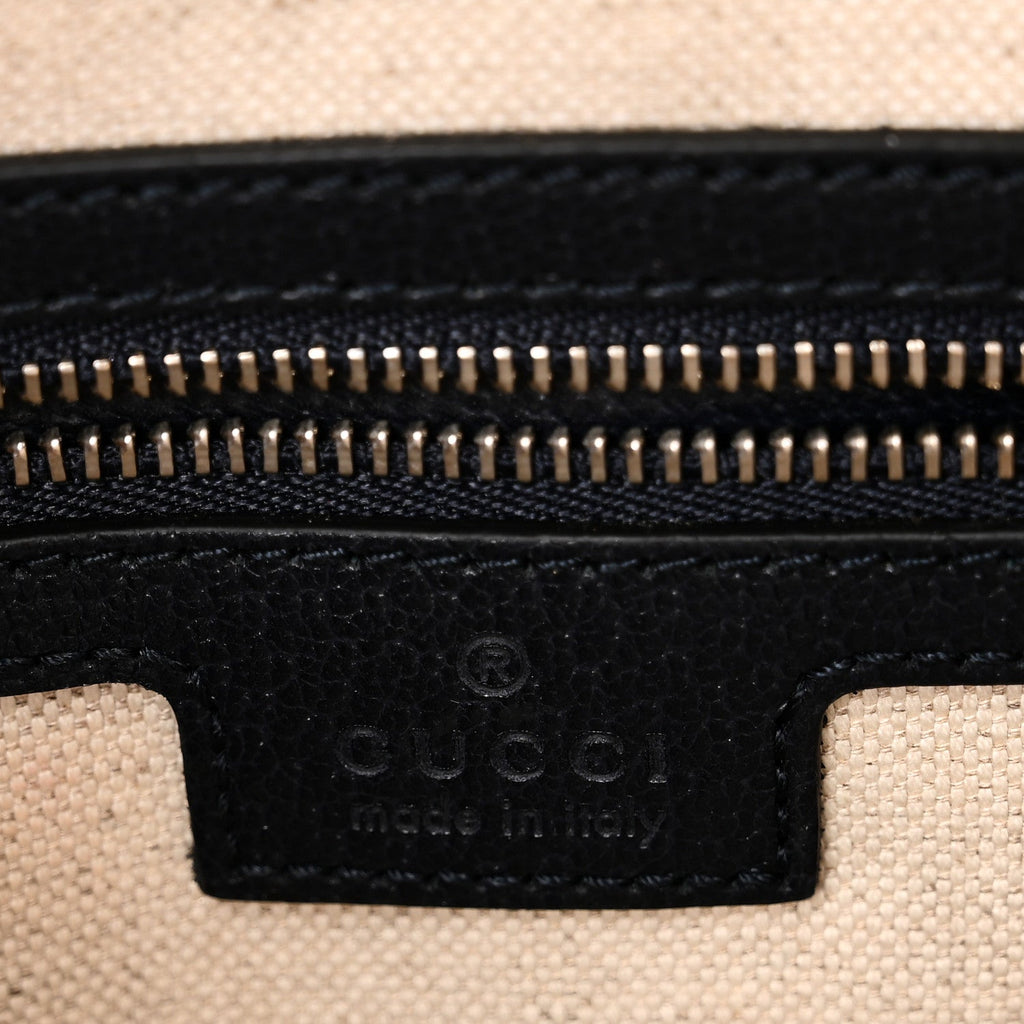 Gucci GG Supreme Monogram Web Medium Ophidia Top Handle Bag Beige Blue