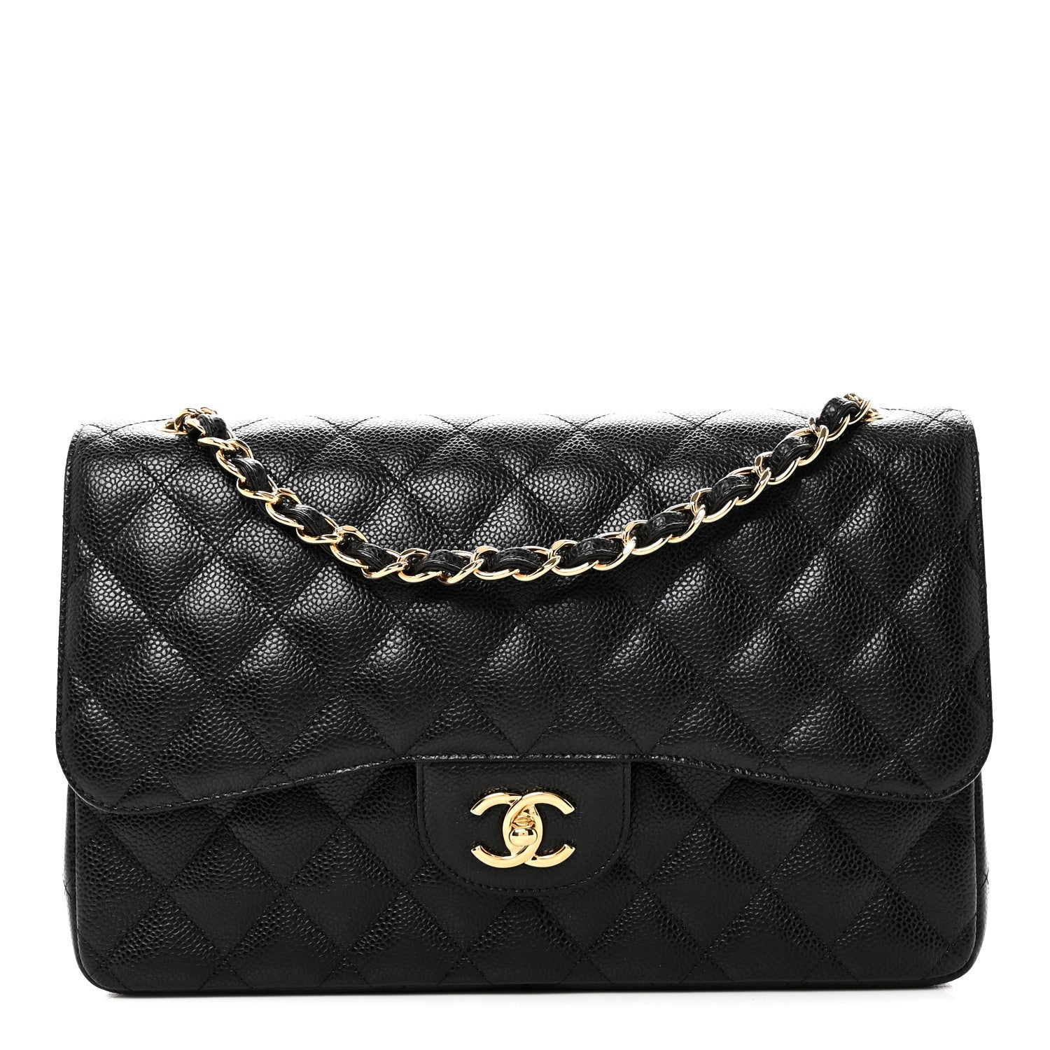 Chanel Caviar Quilted Jumbo Double Flap Black