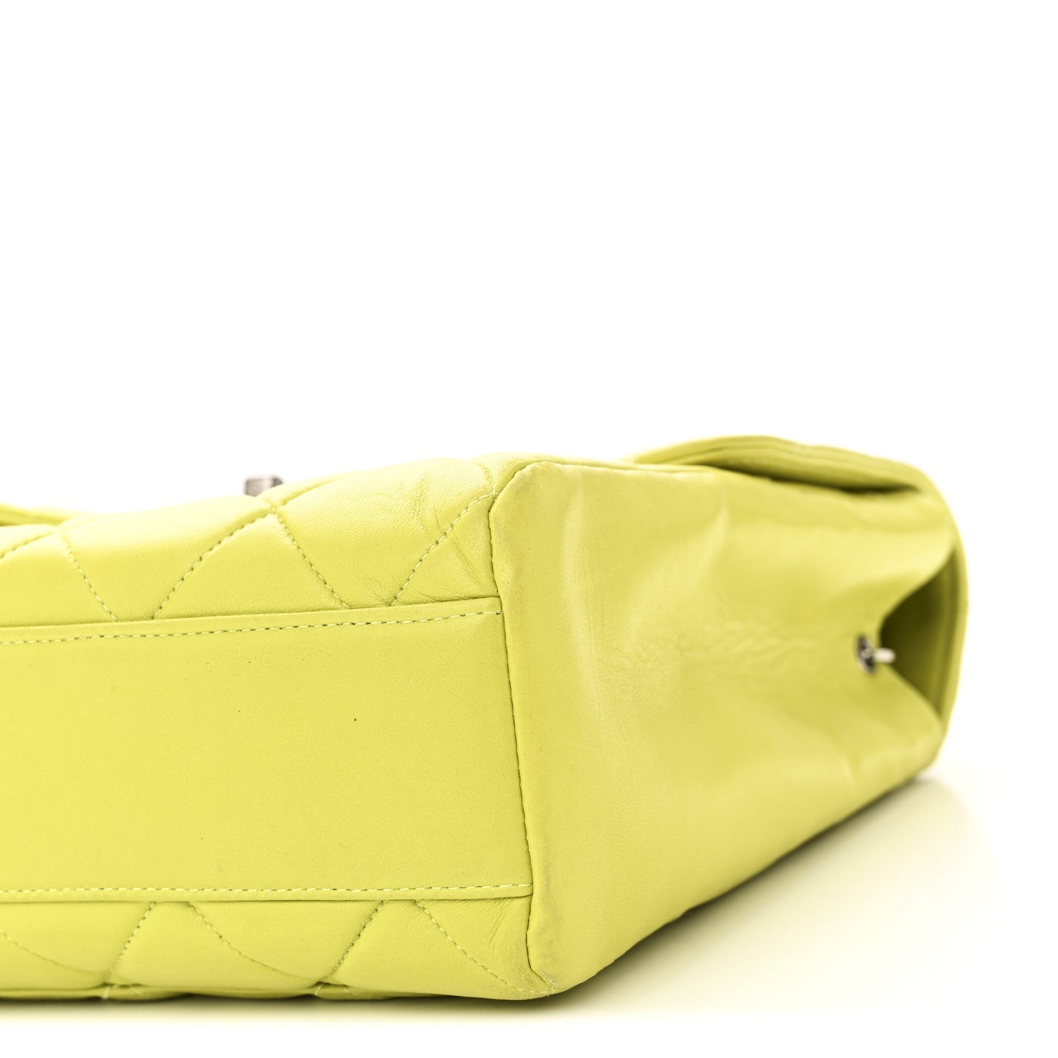 Chanel Lambskin Quilted CC Single Flap Green