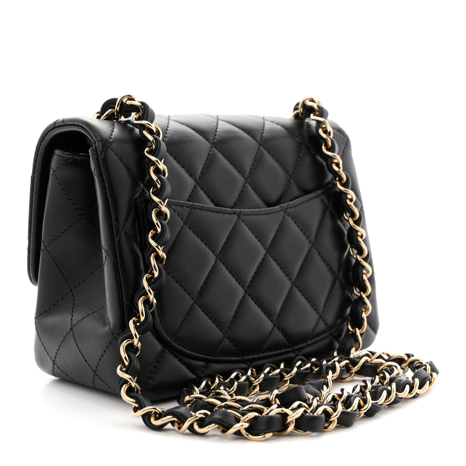Chanel Lambskin Quilted Mini Square Flap Black