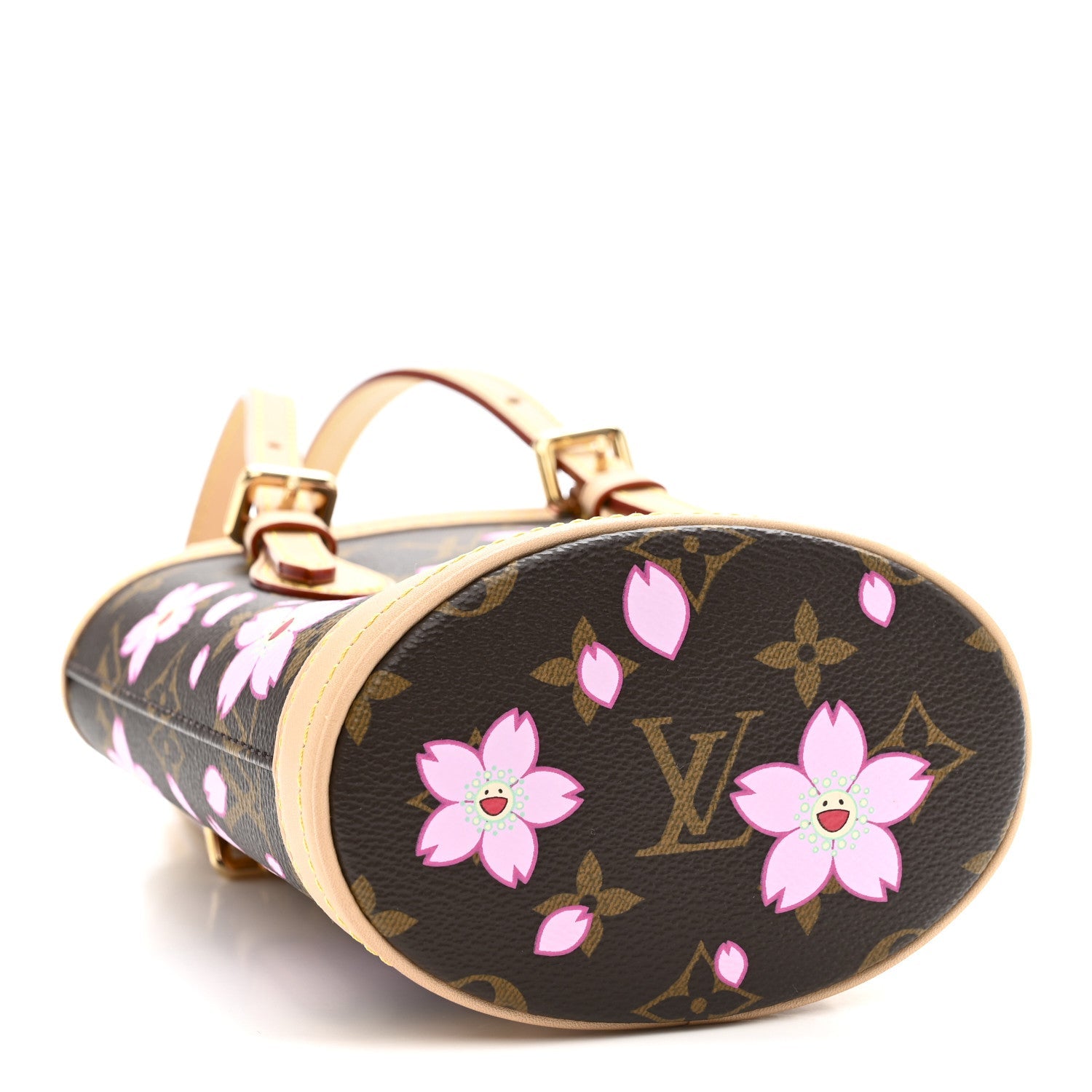 Louis Vuitton LV X TM Monogram Cherry Blossom Nano Bucket Sakura Brown