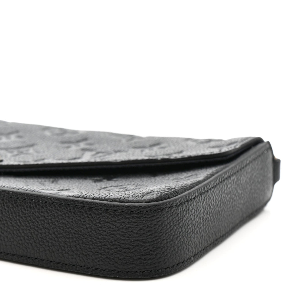 Louis Vuitton Empreinte Pochette Felicie Chain Wallet Black