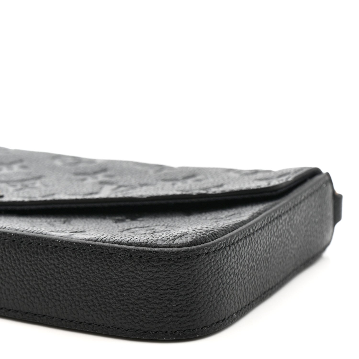 Louis Vuitton Empreinte Pochette Felicie Chain Wallet Black